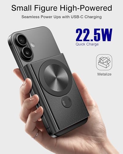 Ultimate Magnetic Power Bank – 10,000 m Ah Portable Charger with 22.5 W USB-C Fast Charging, Slim Wireless Battery Pack for i Phone 16/15/14/13/12 Series, 15 W Mag Safe Compatible – Ideal for On-the-Go Power Needs
