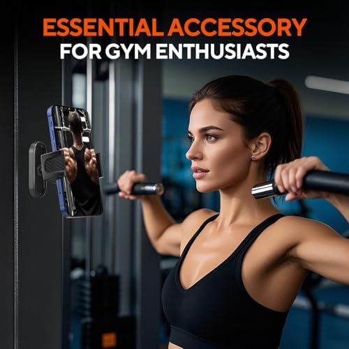Revolutionize Your Workout with the 360° Adjustable Magnetic Phone Holder – Ultimate Gym Accessory for All Smartphones, Effortless Attachment to Metal Surfaces, Compact Design for On-the-Go Fitness Enthusiasts, Secure Your Device During Intense Workouts, Enhanced Versatility for Home, Gym, or Outdoor Use, Durable and Easy to Clean for Long-Lasting Performance