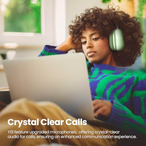 Transform Your Listening Journey with Y01 Wireless Over-Ear Headphones – Advanced Bluetooth 5.3, Superior Noise Cancellation, 48-Hour Battery Life, and Exceptional Comfort in Elegant Pink – Perfect for i OS, Android, Samsung, and PC Enthusiasts Seeking Seamless Audio Bliss
