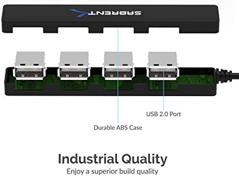 SABRENT 90 W 20-Port USB 2.0 Fast Charging Hub – Ultimate Multi-Device Power Station with UL Certified 12 V Adapter for Quick and Efficient Charging of Smartphones, Tablets, and More – Compact Design for Home and Office Use