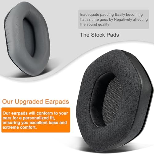 Upgrade Your Listening Experience with SOULWIT Premium Replacement Ear Pads for V-Moda Crossfade Series – Ultra-Comfort Mesh Cushions for M-100, M-100 Master, and Wireless Models – Enhanced Sound Quality and Breathability in Grey – Perfect for Long Sessions and Ultimate Comfort