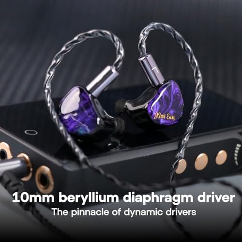 Linsoul Kiwi Ears Cadenza IEMs – Premium 10 mm Beryllium Dynamic Driver Earbuds with 3 D Printed Comfort, Detachable 0.78 2 Pin Cable, and Striking Green Design – Exceptional Sound Precision for Audiophiles and Musicians Seeking Unparalleled Listening Experiences