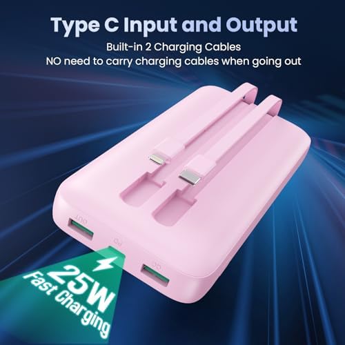 High-Capacity 40,800 m Ah Portable Charger with Built-in Cables and LCD Display – 25 W PD & QC 4.0 Fast Charging Power Bank for i Phone 16/15/14 and Android Devices (Green) – Ultimate On-the-Go Charging Solution with Enhanced Compatibility and Durability