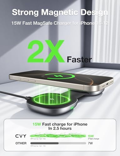 Ultimate 3-in-1 Wireless Charging Station for Apple Devices – Fast Mag Safe Compatible Foldable Charger for i Phone, Apple Watch & Air Pods, Perfect for Travel and Home Use, Sleek Design with Anti-Slip Base and LED Indicator, Simultaneous Multi-Device Charging Solution