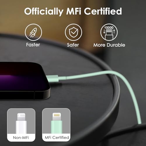 Ultimate Fast Charging Solution for i Phone: MFi Certified 10 FT Type C Charger 2-Pack with 20 W USB-C Power Adapter – Optimal Compatibility for i Phone 14, 13, 12, 11, XS, XR, X & 8 Plus – Experience Unmatched Speed and Durability for All Your Charging Needs