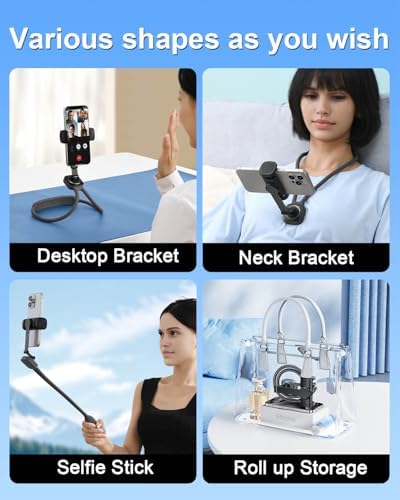 Magnetic Neck Phone Holder for Recording，POV Cell Phone Stand for Video Vlog Selfie,Hands Free Chest Tripod Mount for iPhone 16/15/14/13/12 (Magnetic Version) – Enhanced Compatibility and Speed