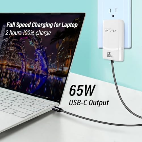 Ultra-Compact 65 W Dual-Port USB-C Fast Charging Wall Adapter – Ga N Technology for Optimal PD3.0 & PPS Performance – Ideal Travel Charger for Mac Book, i Phone 16/15/Pro, Galaxy S24/S23/Note 20, and Pixel Devices – Lightweight, Efficient, and Simultaneous Multi-Device Power Solution