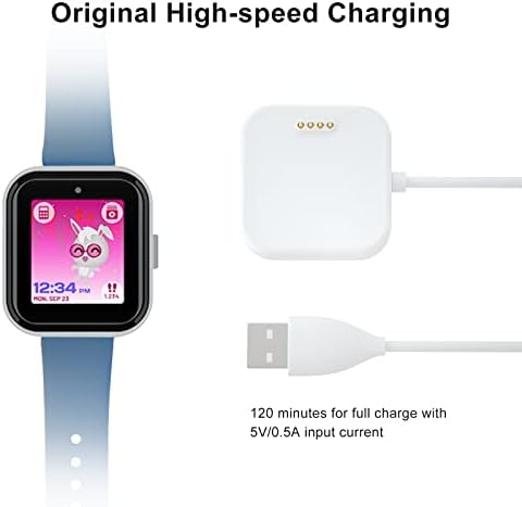 Black Pro 2-Pack USB Charging Cables for T-Mobile Sync UP Kids Watch – 3.3 FT Fast Charge Solution (Black and White) for Ultimate Versatility and Reliability