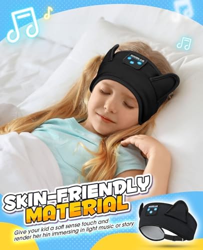 Premium Safe Listening Kids Headphones – Versatile Bluetooth & Wired Connectivity – Ultra-Comfort Stretchy Headband for Secure Fit – Travel-Friendly Audio Gear for Toddlers and Babies – Exceptional Device Compatibility – Lightweight, Durable Design for Everyday Adventures