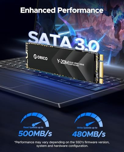 Elevate Your Computing with ORICO 1 TB M.2 2280 SATA SSD – High-Speed Internal Solid State Drive for Desktop and Laptop Upgrades, Featuring B+M Key for Universal Compatibility, 6 Gbps Data Transfer Rate, Low Power Consumption for Extended Battery Life, Perfect for Gamers and Professionals – Unleash Exceptional Performance and Reliability Today!