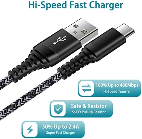 Ultra-Fast USB Type C Wall Charger with 6 FT Cable for Samsung Galaxy Devices – Adaptive Fast Charging & Quick Charge 3.0 Technology for S25 Ultra, A16 5 G, S24, S23, S22, A54, A13, A52, A25, S21 FE, S20, A14, A03, A12, A32, A72 – Reliable Power Adapter for Home & Travel