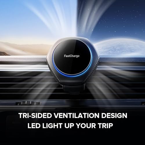 Mag Safe Car Charger Mount for i Phone 15 Series – 15 W Fast Wireless Charging Holder in Chic Purple – Ultimate Mag Safe Compatibility with i Phone 15 Pro Max, Plus, 14, 13, 12, Mini – Enhance Your Driving Experience with Secure Magnetic Grip and Effortless Setup