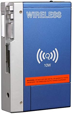 Replitronics Hotline Retro Power Bank – 16,000 m Ah Portable Charger with 10 W Fast Wireless Charging, Stylish Metallic Blue Finish, USB-C for Enhanced Compatibility, Charge 3 Devices Simultaneously – Perfect for Tech Enthusiasts and Nostalgia Lovers