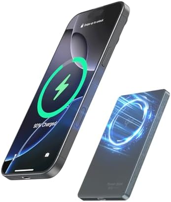 Ultra-Slim Mag Safe Battery Pack – 15 W Qi2 Certified Fast Wireless Charger for i Phone 12/13/14/15/16 – 5000 m Ah Portable Power Bank with PD20 W USB-C Cable – Perfect Travel Companion for On-the-Go Power Solutions