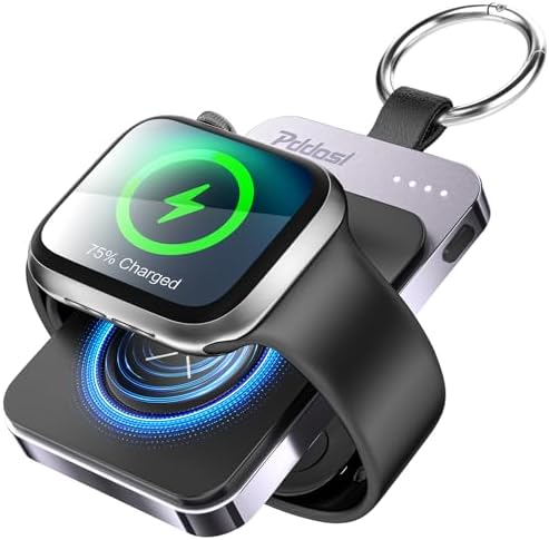 Compact Magnetic Apple Watch Charger Power Bank – 1500 m Ah Keychain Fast Charging Solution for All Models (Series 2-10, SE, Ultra) – Ultimate Portability and Enhanced Compatibility for On-the-Go Lifestyle