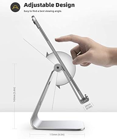 Versatile Multi-Angle Adjustable Tablet Dock for Enhanced Viewing – Premium Cradle Stand Compatible with i Pad Pro, Galaxy Tab, Fire HD & More – Perfect for Work, Entertainment, and Video Conferencing – Lightweight, Sturdy Design with Modern Aesthetic for Home or Office Use