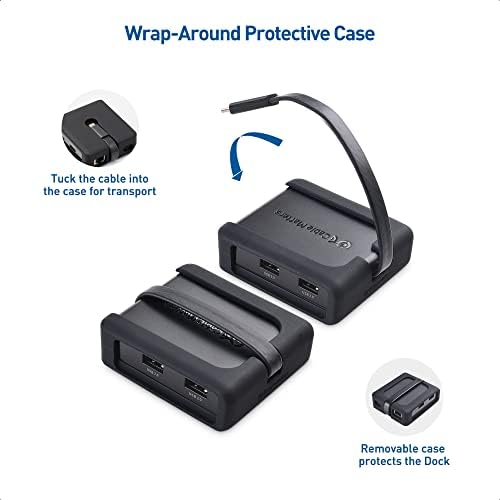 Revolutionize Your Workspace with Cable Matters Dual Monitor USB C Hub – Seamless 4 K Dual Display, High-Speed Ethernet, 60 W Charging & Universal Compatibility for Windows/Linux – The Ultimate Thunderbolt 3 & USB4 Docking Solution