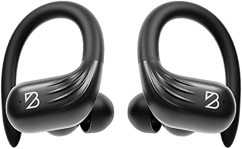 Enhance Your Workout with Back Bay Audio Runner 60 Wireless Bluetooth Earbuds – 80-Hour Battery Life for Uninterrupted Performance, Secure Over-the-Ear Fit, Waterproof Design for Active Lifestyles, and Superior Sound Quality with Built-in Microphone for Effortless Hands-Free Calling