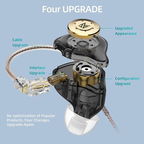 KZ EDX PRO Hi-Fi Wired Earbuds: Premium In-Ear Monitors with 10 mm Dynamic Driver for Rich Bass & Unmatched Comfort – Detachable Cable for Seamless Connectivity & Superior Audio Experience – Ideal for Audiophiles and Daily Listeners