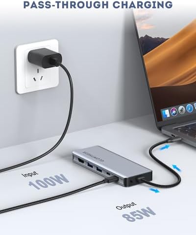 Ultimate USB C Hub for Mac Book Air/Pro & Mac Mini – Multiport Docking Station with M.2 NVMe SSD Enclosure, 4 K 60 Hz HDMI, USB 3.2 Gen 2, and 100 W Pass-Through Charging – Unmatched Speed and Versatility for Professionals On-the-Go