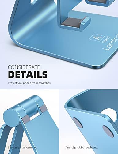 Lamicall Ergonomic Adjustable Smartphone Stand – Versatile Hands-Free Dock for i Phone 16, 15, 14, Plus, Pro Max, 13, 12, X, XS & All Android Phones (4-8″) – Sleek Black Finish with Anti-Slip Grip for Enhanced Efficiency and Comfort at Home or Office – Optimize Your Workspace with Customizable Viewing Angles and Superior Stability