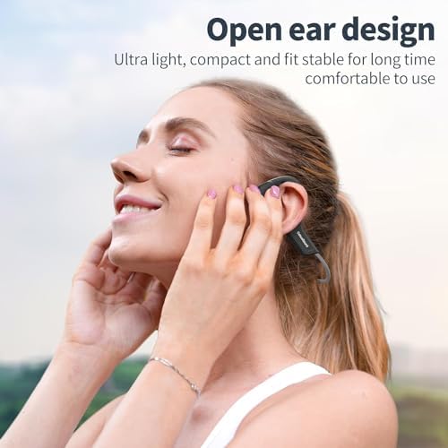 Revolutionize Your Workout with Waterproof Bone Conduction Headphones – Bluetooth 5.3 Open-Ear Sports Earbuds for Active Lifestyles – 10-Hour Battery Life and Built-in Microphone for Seamless Communication – Lightweight Ergonomic Design Perfect for Running, Cycling, and Gym Activities – Stay Alert and Enjoy Premium Sound Quality While Staying Connected