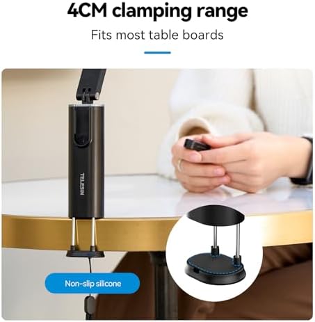 Universal Airplane Phone Holder, Handsfree Bluetooth Phone Stand with 360° Rotation, Travel Essentials Page Turner Remote for TikTok & Mobile Controller, Ideal for Flying, Home, and Office Use – Enhanced Compatibility and Speed