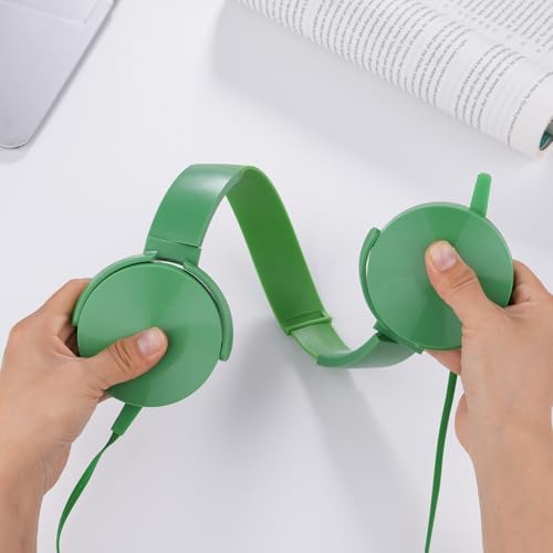 Classroom Audio Excellence: 10-Pack Durable Wired Headphones for Students – Adjustable Comfort, Enhanced Device Compatibility, Lightweight Design for Effortless Portability, Ideal for Group Learning and Focused Study Sessions