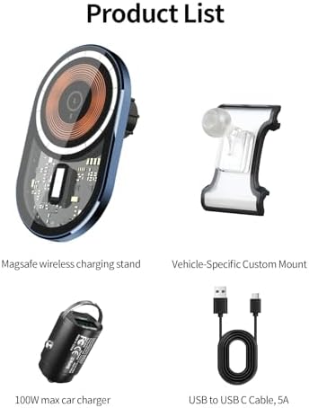 Luxury Wireless Charging Phone Holder for Mercedes Benz GLE & GLS Class (2020-2025) – 360-Degree Rotating Mobile Mount for Effortless Navigation and Hands-Free Convenience – Sleek Automotive Accessory with Quick Installation and Superior Compatibility