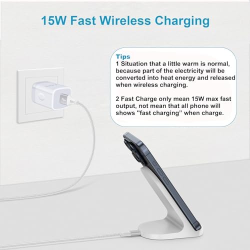 Samsung Galaxy Z Flip & Fold Wireless Charger Stand – 15 W Fast Charging Dock for Z Fold 7/6/5/4/3/2 & Z Flip 7 FE/6/5/4/3 – Universal Compatibility, Smart Safety Features, and Optimal Charging Efficiency – Ideal Desk Charging Solution – 1-Year Warranty Included