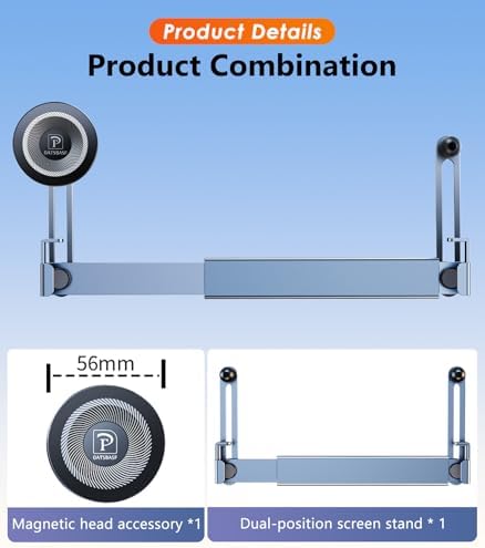 Dual Head Tesla Phone Mount Model Y/3 2026 2025 2024 2023 2022 2021, [Magnetic/Clip] Car Accessories for Tesla Screen Phone Holder Stand, (Fit for Tesla Model Y(Juniper)/3(Highland)) – Enhanced Compatibility and Speed