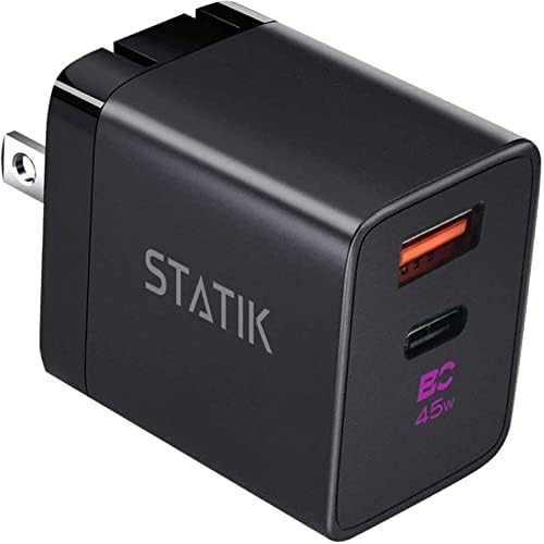 STATIK 100 W Ga N Fast Charger Block – Triple USB-C Ports for High-Speed Charging | Universal Compatibility with Mac Book, i Phone, Samsung, and Laptops | Compact Design for Efficient Power Delivery and Safety Features