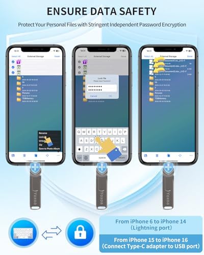 Unlock Ultimate Storage: MFi Certified 512 GB Flash Drive for i Phone & i Pad – High-Speed Data Transfer & Backup Solution for i OS, Android, and PC (Sleek Silver) – Effortless File Sharing & Memory Expansion
