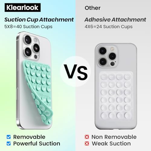 Klearlook 4-Pack Silicone Suction Cup Phone Mount – Creative Hands-Free Phone Grip for Stunning Selfies & Videos in Clear, Light Pink, Hot Pink, and Lavender – Innovative Double-Sided Suction Technology for Wide Compatibility – Premium Durable Design for Effortless Content Creation and Easy Maintenance