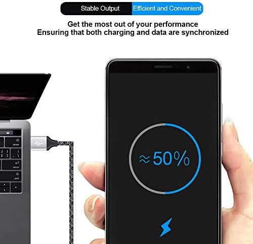 Ultra-Fast Wall Charger A35 Galaxy Cube: 6 FT Braided USB-C Power Cord for Samsung Galaxy A Series & S Series – 3-Pack with Enhanced Compatibility & Safety Features