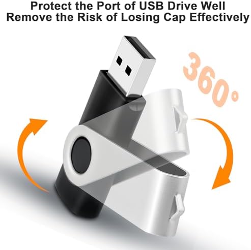 Maximize Your Data Storage with the 10-Pack 8 GB USB Flash Drives – Swivel Design for Easy Access and Enhanced Compatibility, Ideal for Personal and Professional Use, Fast USB 2.0 Transfer Speeds, Perfect for Backups and File Sharing