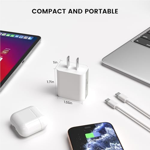 ETENWOLF 30 W USB-C Wall Charger – Ultra-Fast Power Adapter for i Phone 16/15, Galaxy, i Pad & More – Compact and Versatile with Advanced Safety Features for All Your Devices