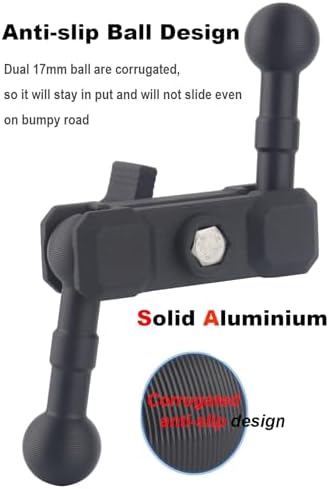17 mm Ball Mount Extension Arm – Versatile Double Socket Design for 360° Swivel, Ideal Aluminum Accessory for Garmin GPS & Phone Holders, Enhances Car Vent/Dash/Suction Cup Mounting Experience with Optimal Adjustability and Stability