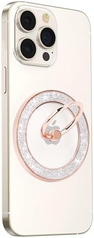 LIZIMANDU Mag Safe Magnetic Phone Holder – Rose Gold Finger Ring Stand for i Phone 15 Pro Max/Plus and Compatible Smartphones – Stylish Grip with 360-Degree Rotation, Effortless Installation, Wireless Charging Ready, Durable Accessory for Everyday Functionality and Fashion