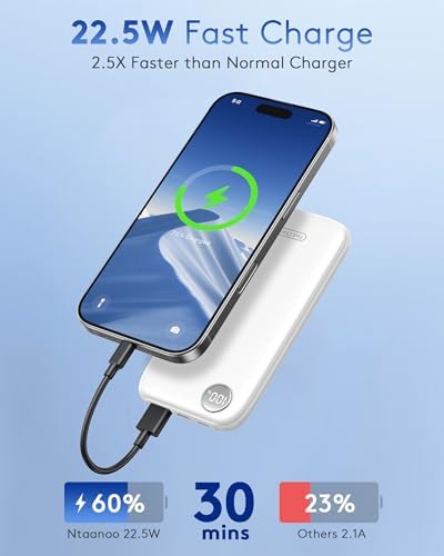 Sleek 10000 m Ah Fast Charging Power Bank – Ultra-Slim USB-C Travel Charger with 12 V/4.5 A Output for i Phone 11-16 & Samsung Devices – Elegant Deep Black Portable Battery for On-the-Go Efficiency and Reliability