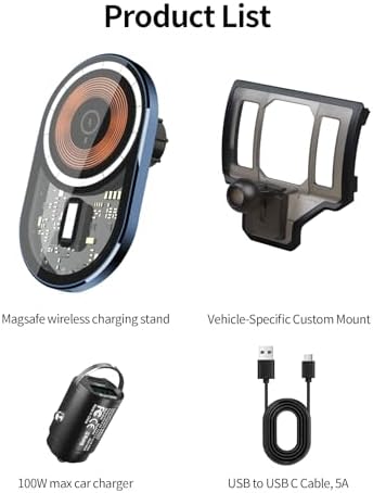 Upgrade Your Toyota RAV4 (2019-2025) with the Ultimate Wireless Charging Phone Holder – 360° Rotating Mag Safe Mount for Seamless Navigation and Effortless Installation, Elevate Your Auto Interior with Style and Functionality