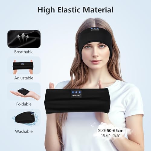 Transform Your Rest with Premium Bluetooth 5.4 Sleep Headphones – Lightweight Headband Design with HD Stereo Sound for Yoga, Jogging, and Travel – Ultimate Comfort and Insomnia Relief Gift in Stylish Gray – Seamless Connectivity and Versatile Use for Active Lifestyles
