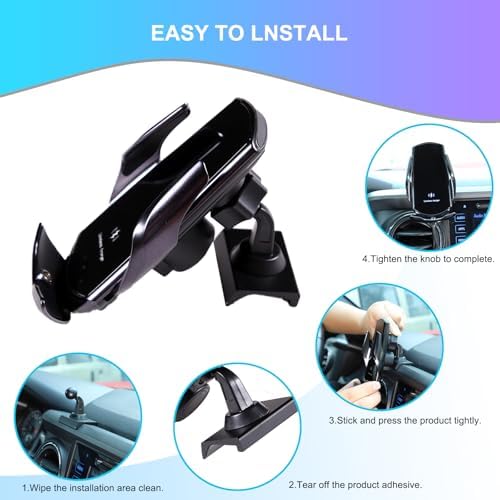 Magnetic Suction Car Phone Mount for Tacoma 2016-2022 – Hands-Free Dashboard & Vent Holder with Retractable Stand for Ultimate Accessibility and Safety in Black – Perfect Fit for Navigation and Calls