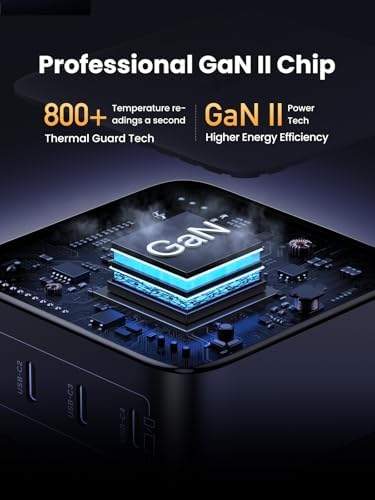 UGREEN Nexode 100 W Ga N USB-C Charger Block – Compact 4-Port Fast Charging Power Adapter for Mac Book Pro/Air, Dell XPS, i Phone 15/16, Galaxy S23/S24, i Pad Air, Pixel 8 & Steam Deck – Superior Efficiency, Enhanced Safety & Universal Device Compatibility