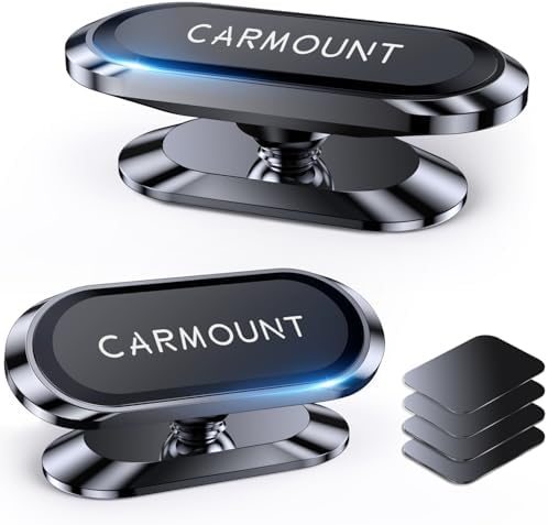 【2-Pack】 Magnetic Car Holder Dashboard【Strong Magnets】 carmount 2.0 Magnetic Phone Mount【360°Rotation】 Car Mount for Cell Phone Holders for Your Car for All Smartphones & All Car Models – Enhanced Compatibility and Speed
