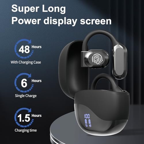 Revolutionize Your Workout with Wireless Open Ear Headphones – Cutting-Edge Bluetooth 5.4, Superior Hi-Fi Audio, Perfect for Running and Sports, Extended Battery Life, Comfortable Ergonomic Design in Chic Beige – Stay Engaged with Your Surroundings While Enjoying Premium Sound!