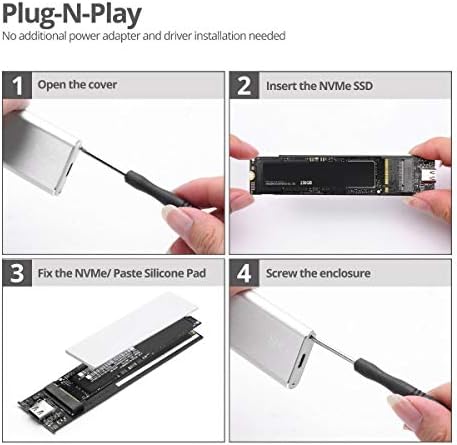 Revolutionize Your Data Storage with the SIIG USB C NVMe SSD Portable Enclosure – Achieve 10 Gbps Transfer Speeds & Seamless Compatibility for Windows/Mac OS with Tool-Free Design for Effortless Setup and Enhanced Mobility