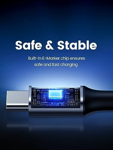 UGREEN 10 FT Right Angle USB C to USB C Cable – 100 W Fast Charging & Data Transfer for i Phone 16 Series, Mac Book Pro 2022, i Pad Pro 2022, Dell XPS, & Samsung Galaxy S24/S23 – Flexible 90-Degree Design for Effortless Connectivity and Enhanced Durability