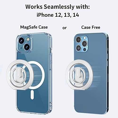 Magnetic 2-in-1 Phone Grip & Kickstand – Rapid X Snapo for i Phone 12-15 Series – Lightweight Aluminum Holder with 360° Flexibility and Enhanced Compatibility – Perfect for Hands-Free Viewing in Multiple Colors
