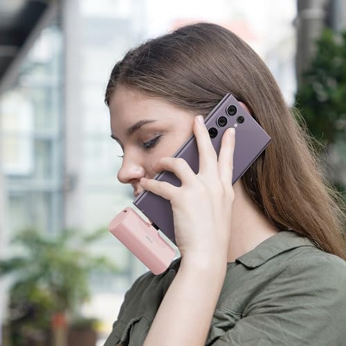 i WALK Compact 4500 m Ah USB-C Power Bank – Ultra-Lightweight Portable Charger for i Phone 16/15, Samsung Galaxy S25/S24/S23, and More – Fast Charging, Versatile Compatibility, Stylish Purple Design for On-the-Go Power Solutions